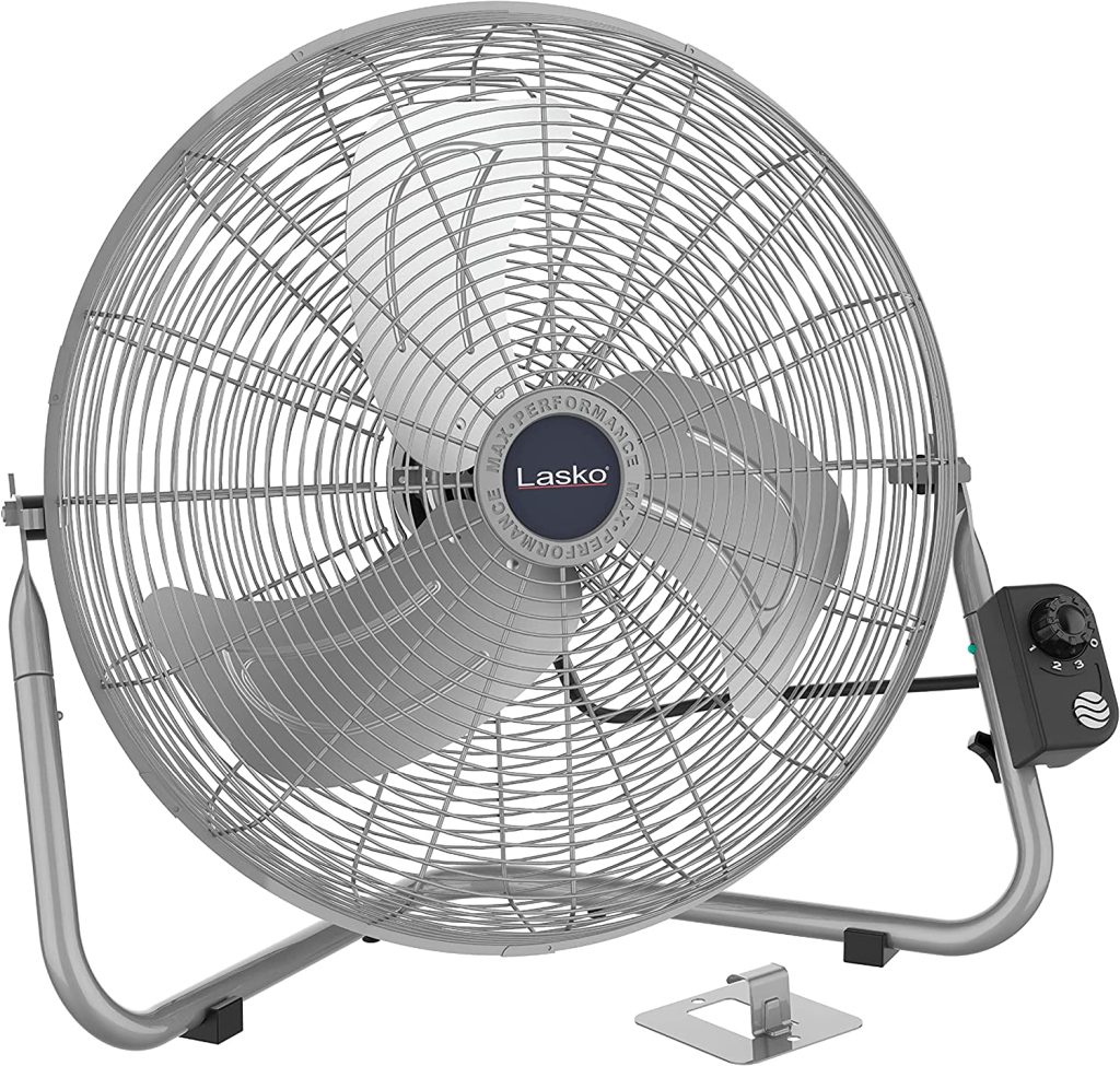 Lasko 20″ High-Velocity QuickMount, Easily Converts from a Floor Wall Fan for garage gym