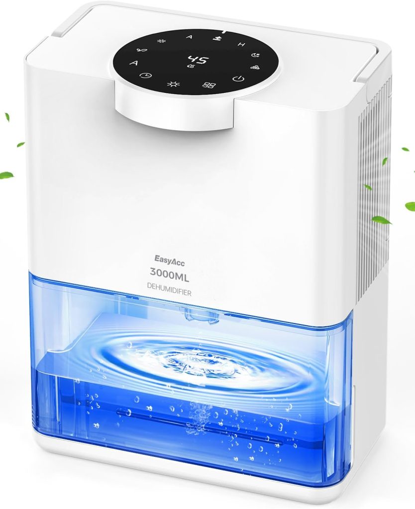 EasyAcc 100oz 10000 Cubic Feet Dehumidifier for Home Bedroom - with Air Purifier and Dehumidifier 2 in 1 EasyAcc Dehumidifier for Home Bedroom - with Air Purifier and Dehumidifier 2 in 1