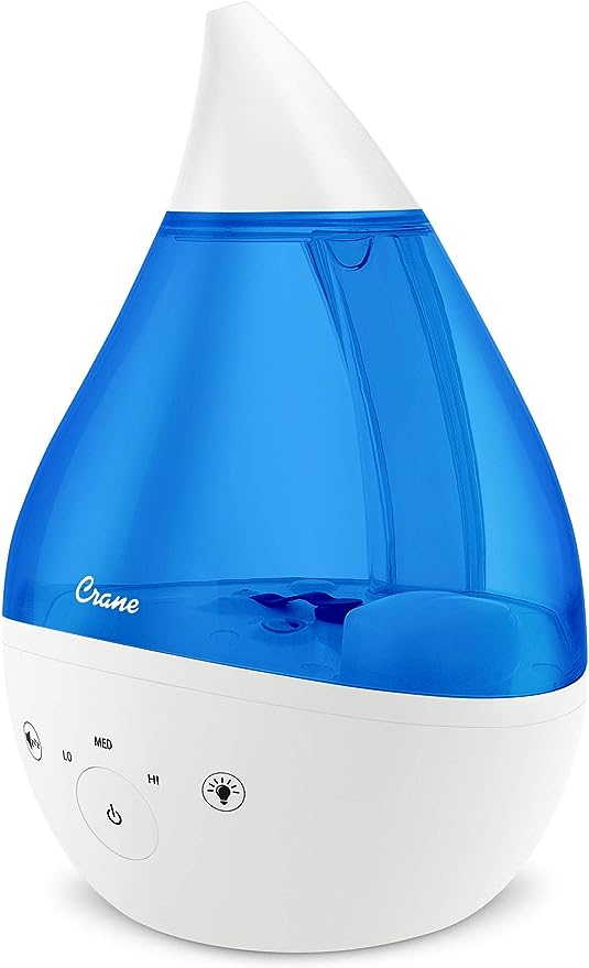 Crane 4-in-1 Drop Ultrasonic Cool Mist Humidifier: Stylish humidifers